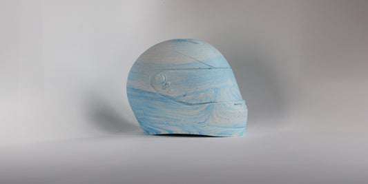 Handcrafted Concrete Motorsport Helmets