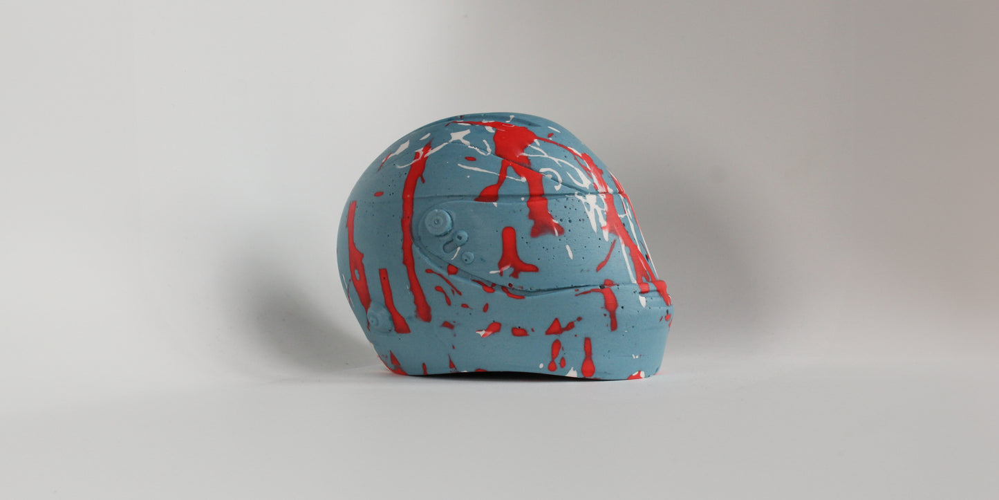 Handcrafted Concrete Motorsport Helmets